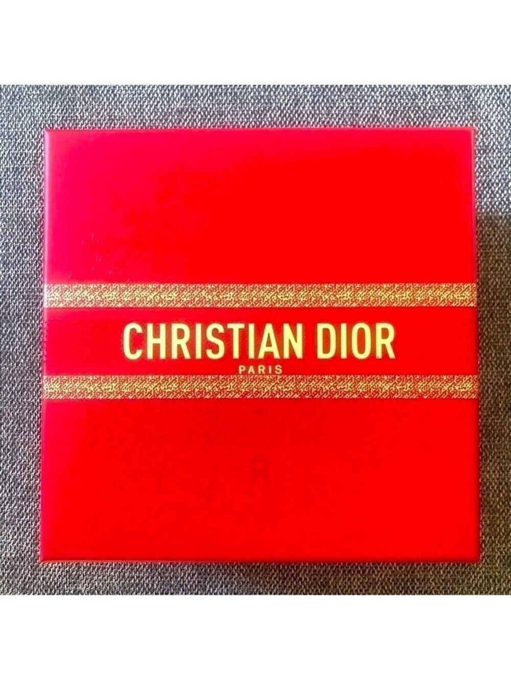 Dior Red Holidays Empty Square Gift Box Paper Christmas New Authentic